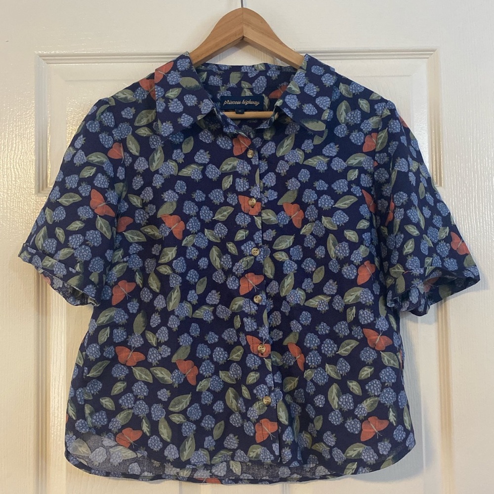 Princess Highway Raspberry Button-Up Shirt